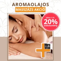 Nő aromaterápiás masszázson, Móra-Vitál